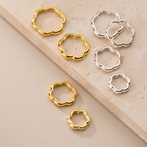 925 Silber Blumen Perlen Rahmen,Hohl spacer Perlen,Gewellte Sterling Silber PerlenRahmen,DIY Schmuckherstellung