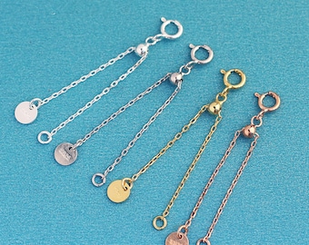 925 zilveren ketting of armband extender, verstelbare extra ketting, extender ketting voor diy sieraden maken