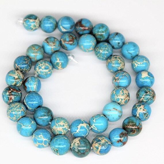 Natural Stone Matte Picture Jasper Beads 4mm 10mm Round Loose