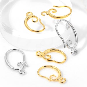 10 paar vergoldete Messing Ohrhaken, 16 × 19 mm, die Ohrhaken Haken, Schmuckherstellung Ohrringe Erkenntnisse MY0402276