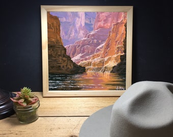 Impression du parc national du Grand Canyon (fr) Art du Parc National (en anglais) Art du Mur du Grand Canyon (fr) Impression de fleuve colorado
