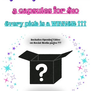 Mystery Prize Game: 3 Random Capsules with Reveal Video