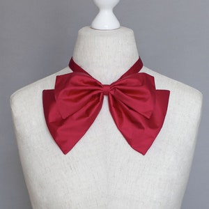 Red Bow Tie for Women Pussy Bow Tie Red Neckties - Etsy