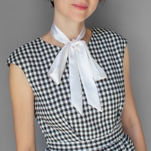 Pure White Silk Scarf: Skinny Choker, Neck Scarf