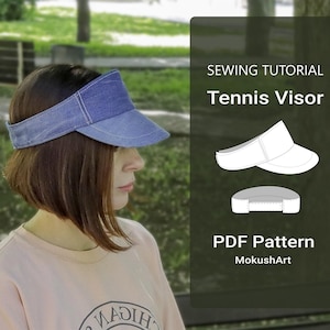 Tennis Schirm Schnittmuster: Strandhut, Baseball Cap (PDF-Muster)