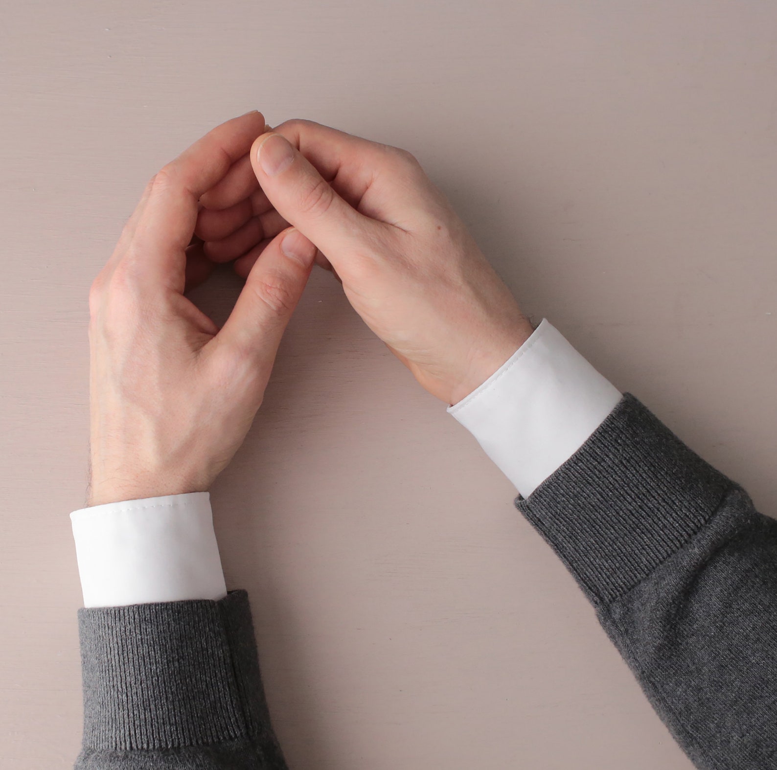 Detachable white cuffs for men Cotton shirt cuff White office Etsy