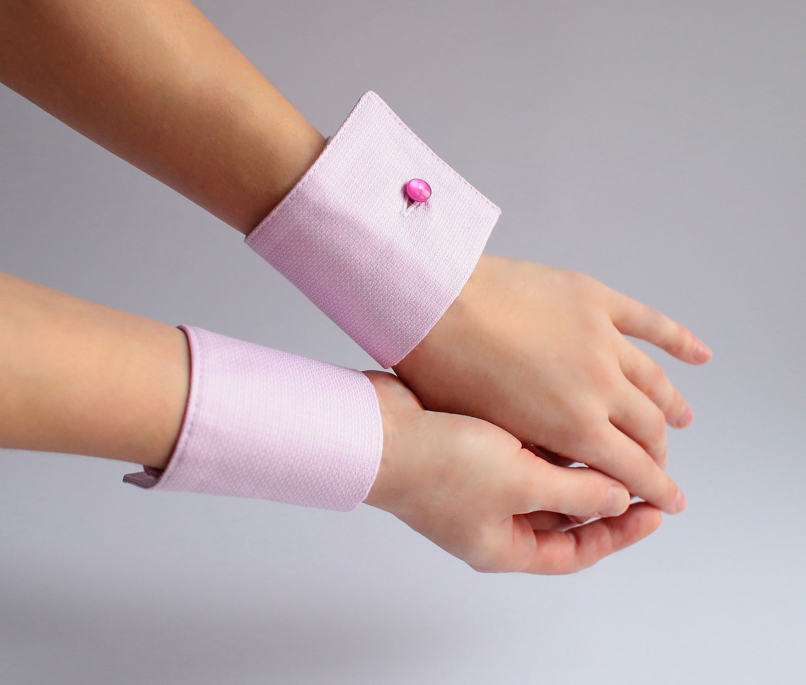 Pink Detachable cuffs Pink Fabric wrist cuff Cotton wrist Etsy