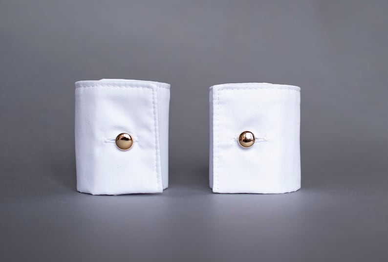 White Detachable Cuffs Fake Sleeves Sweater Cuffs White Suit Etsy