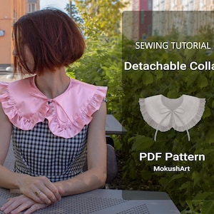 Oversized Detachable Collar Sewing Pattern: 4 Styles (PDF Pattern)