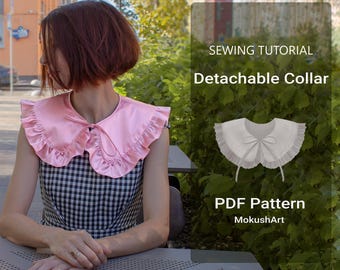 Oversized Detachable Collar Sewing Pattern: 4 Styles (PDF Pattern)
