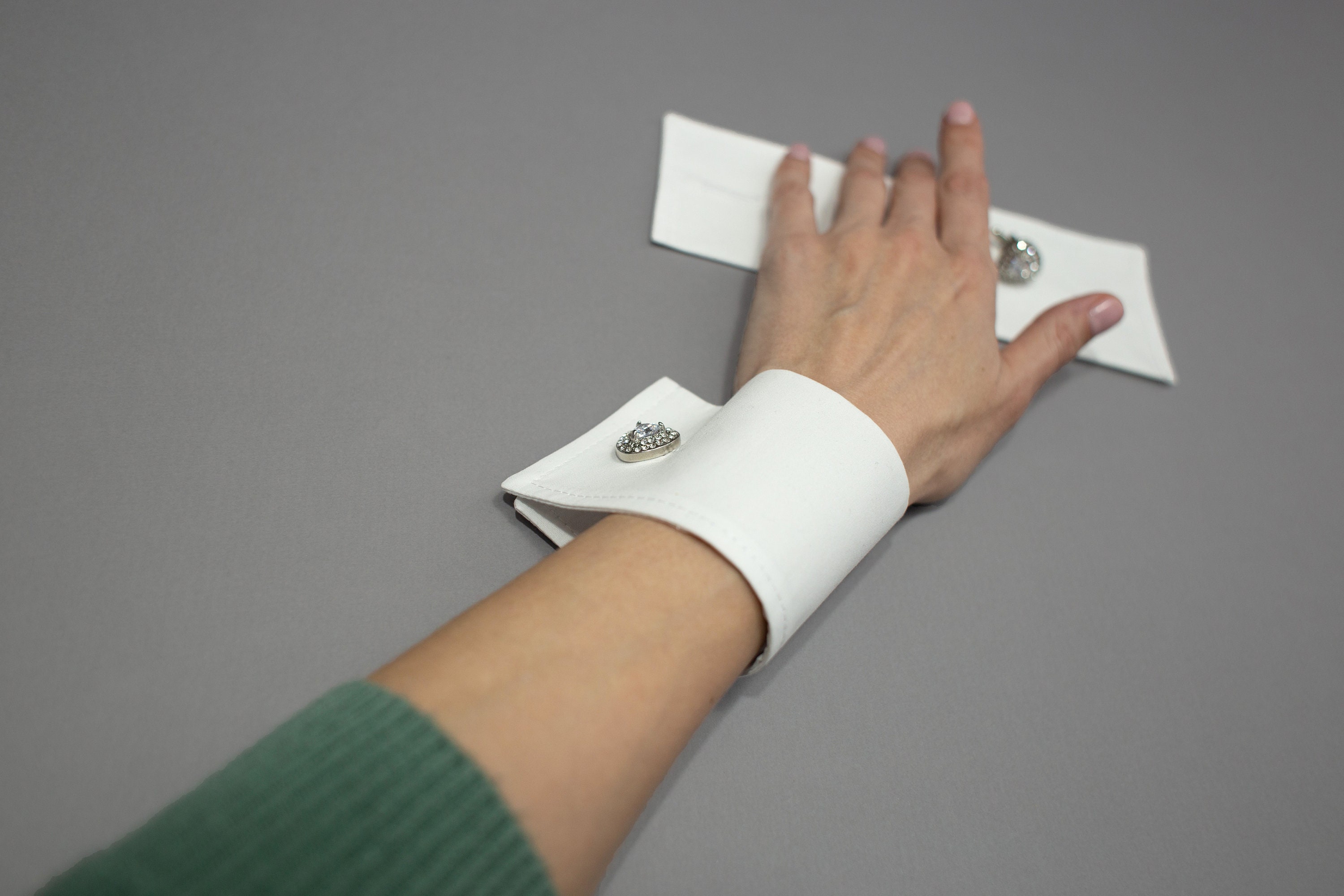 Buttonless Cuff Detachable White Cotton Cuffs: Vintage Style Cufflink Cuffs - Etsy