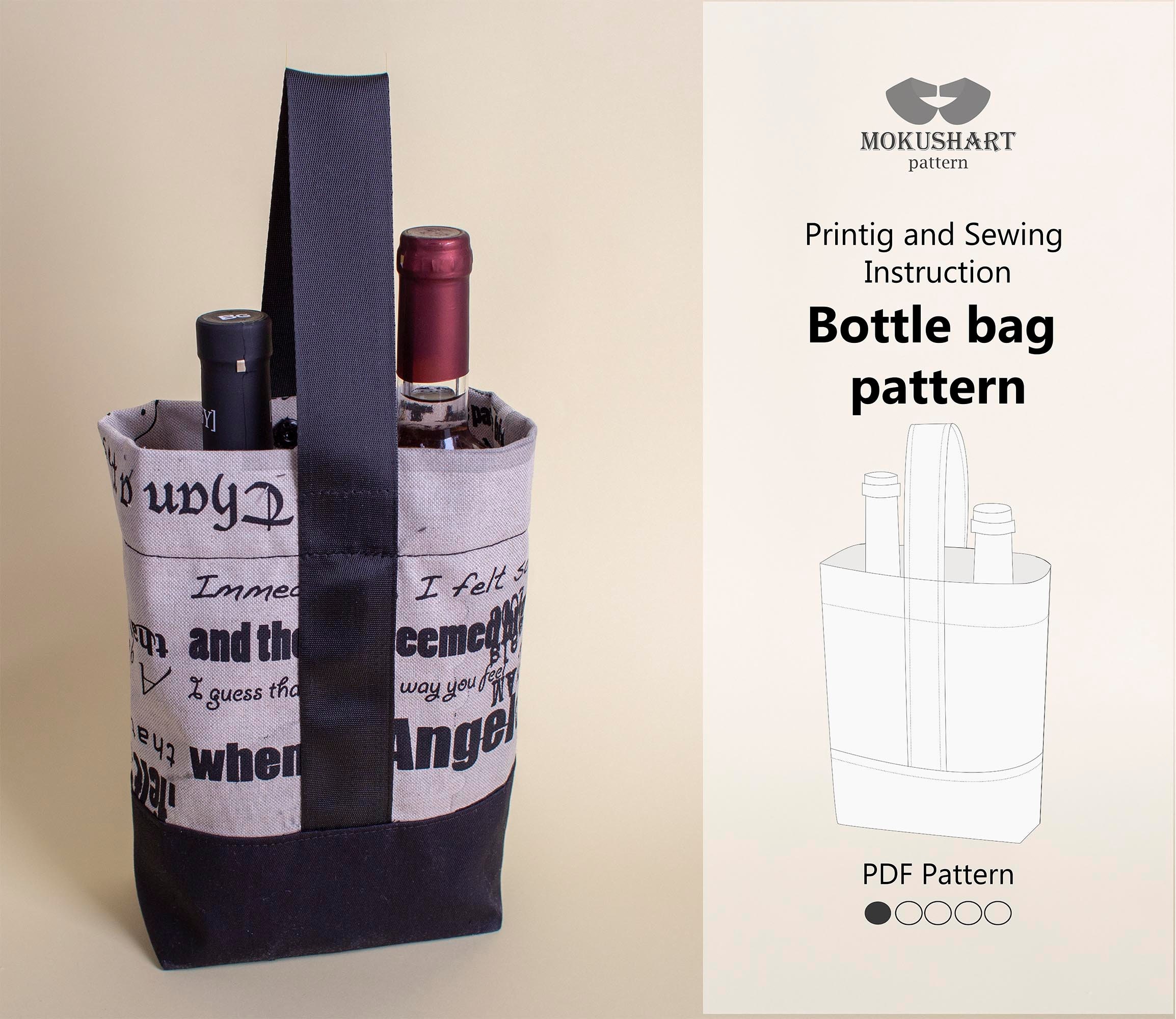 Coral Water Bottle Holder Digital Sewing Pattern