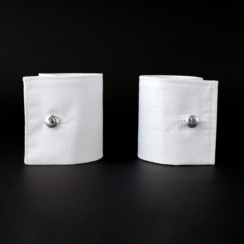 White Cuffs White Fabric Detachable Cuffs Cotton Wrist Cuff | Etsy