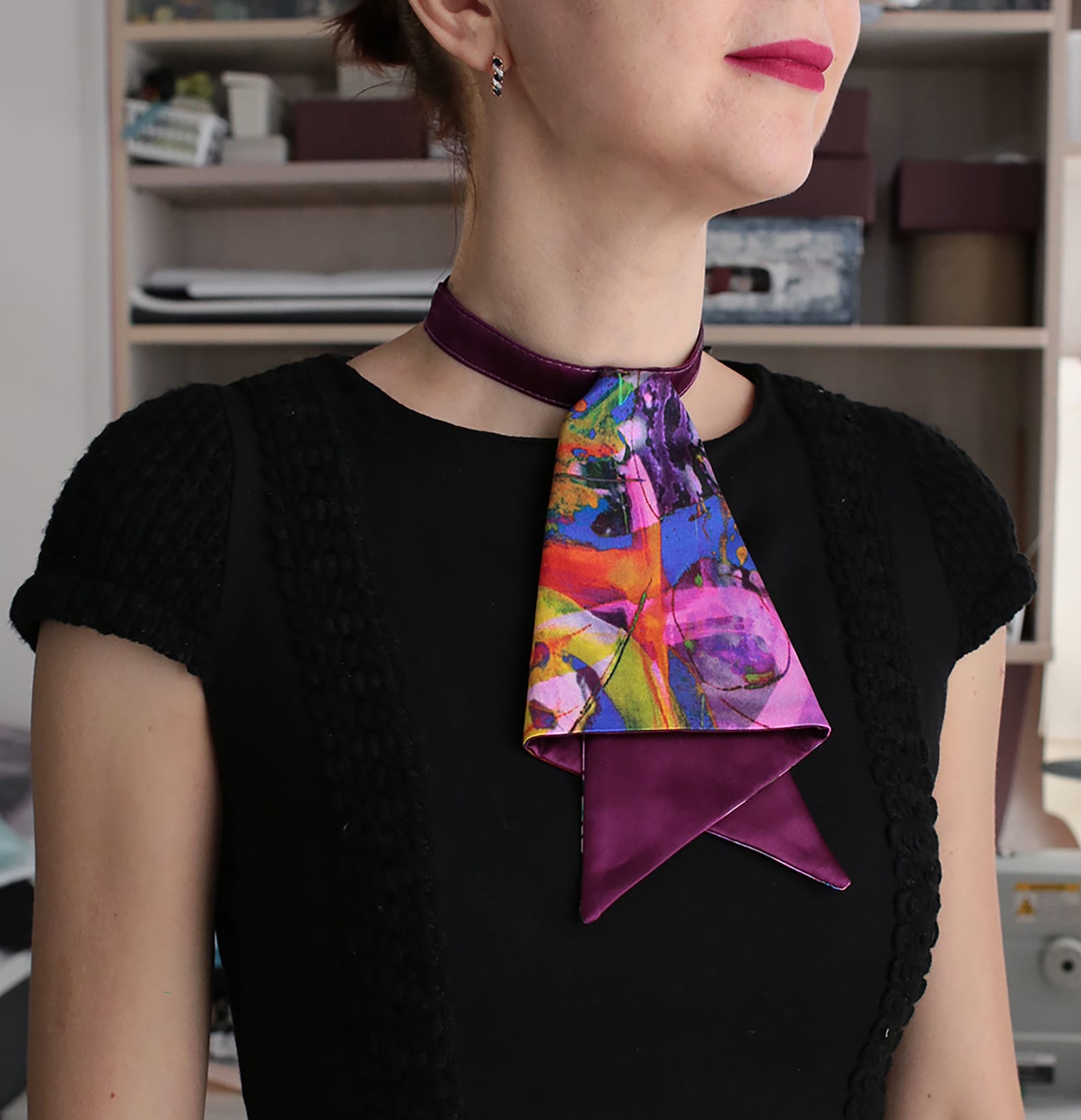 Ascot Women Tie Ladies Suit Tie Novelty Purple Tie for Women Etsy