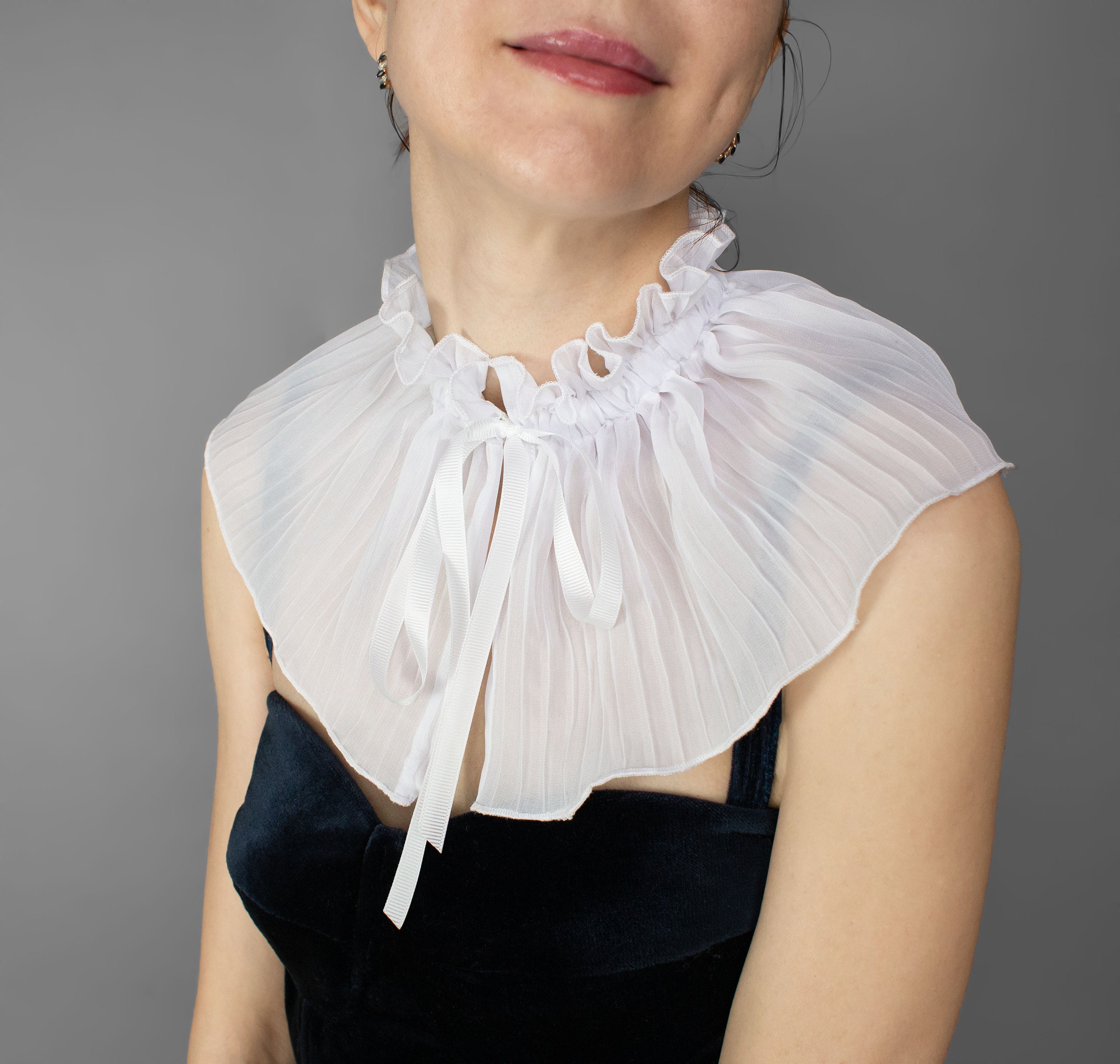 White Collar Necklace Peter Pan Collar Detachable Removable - Etsy