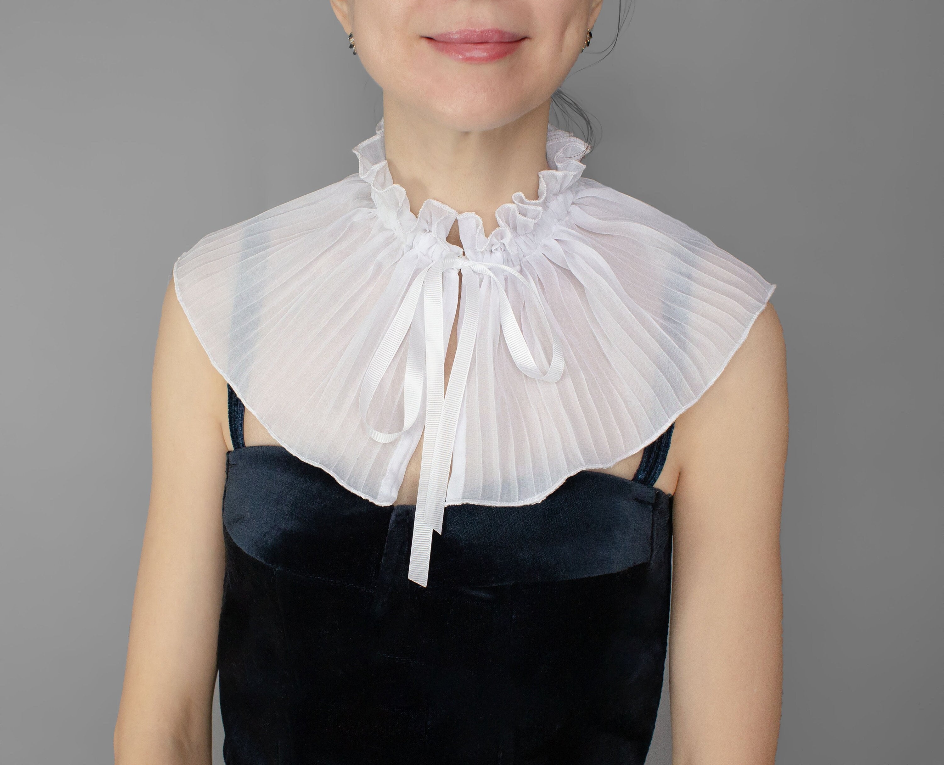 White Collar Necklace, Peter Pan Collar, Detachable