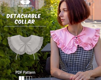 Oversized Detachable Collar Sewing Pattern: 4 Styles (PDF Pattern)