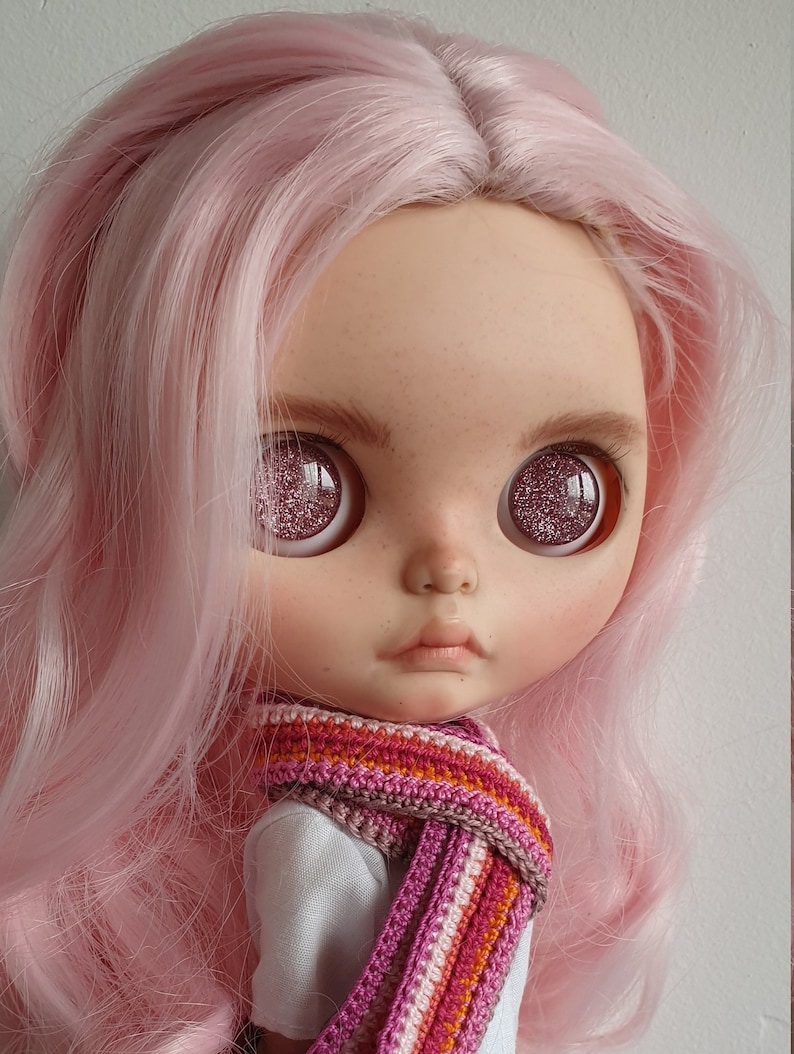 137 Eye chips Pink Shimmering