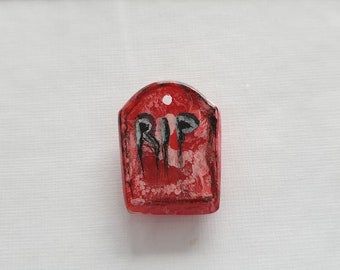 Blythe doll Pull String Tombstone red