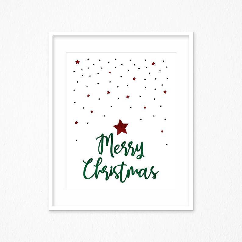 Merry Art Printable Holiday Wall Silent Night Print