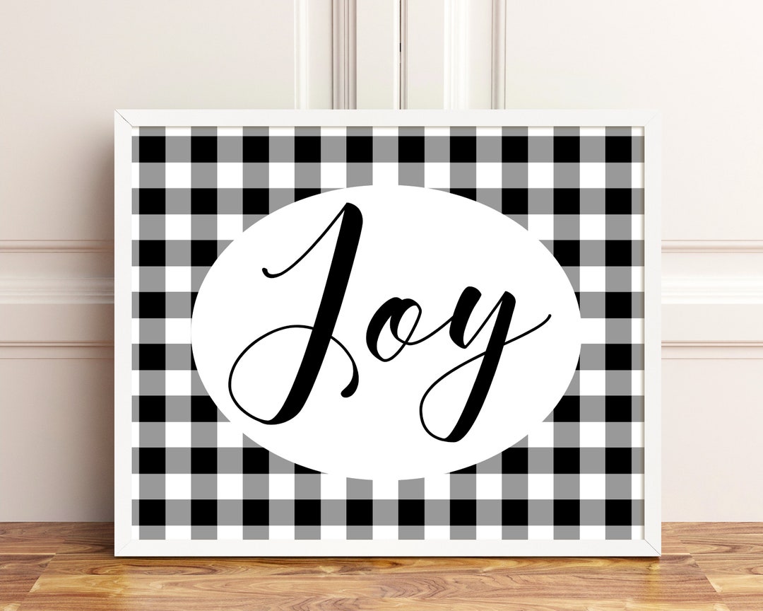 Christmas Printable Joy Christmas Wall Art Holiday Decor Etsy