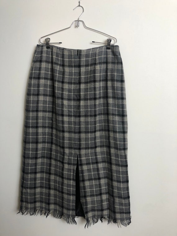 Vintage Wool Skirt, 90's Wool Skirt, Nineties Lon… - image 4