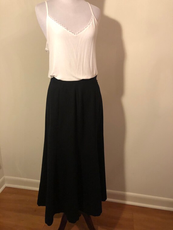 Black Wool Skirt, Vintage Seventies Skirt, 100% W… - image 8