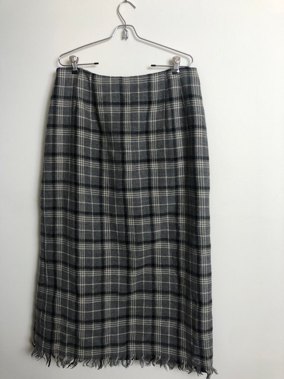 Vintage Wool Skirt, 90's Wool Skirt, Nineties Lon… - image 3