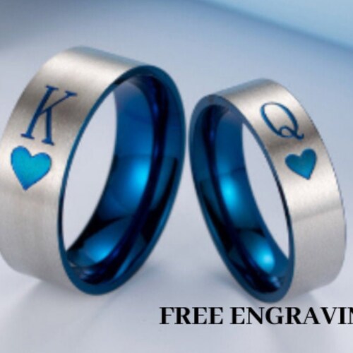 Couple Rings Promise Rings for Couples Engagement Ring Couples Etsy