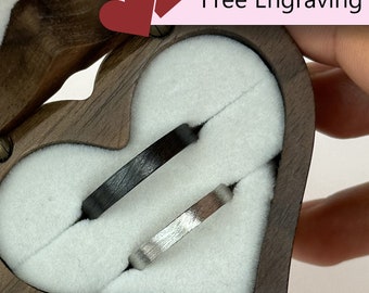 Verstellbarer Ring aus 925er Sterlingsilber - Farbwechselndes Schwarz-Silber-Design | “Cindral”
