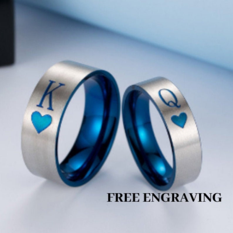 Couple Rings Promise Rings for couples Engagement Ring Couples Etsy