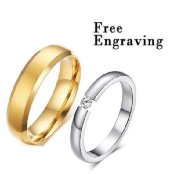 Promise Ring Set Ring set for him and her Matching promise Etsy