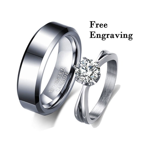 Promise Rings for Couples Couples Engraved Ring Couple - Etsy