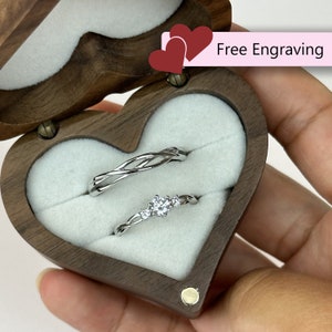 Verstelbaar gevlochten en zirkonia-ringen set 925 sterlingzilver • Op maat gegraveerd belofte verloving jubileumcadeau