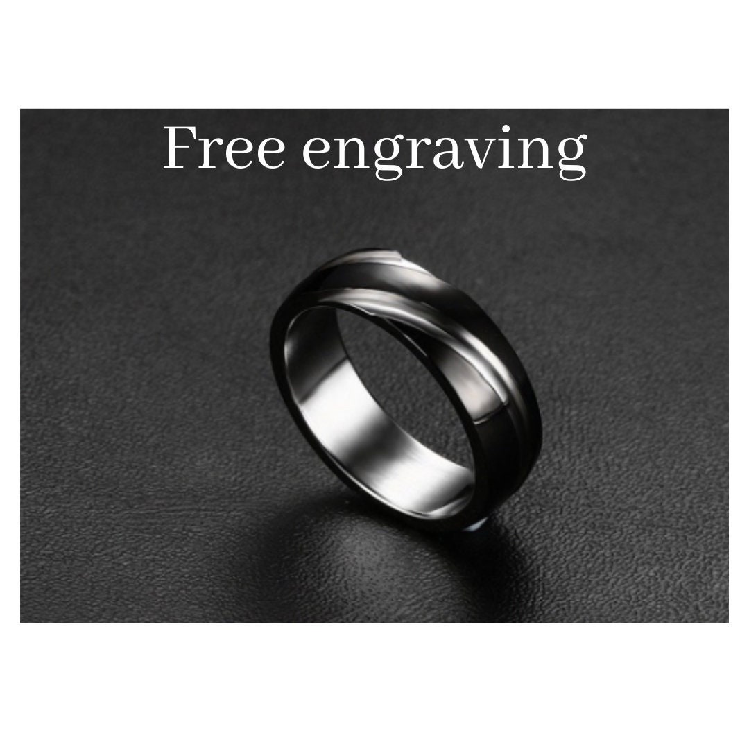 Custom Name Ring for Him Promise Ring for Him His Ring Band Etsy