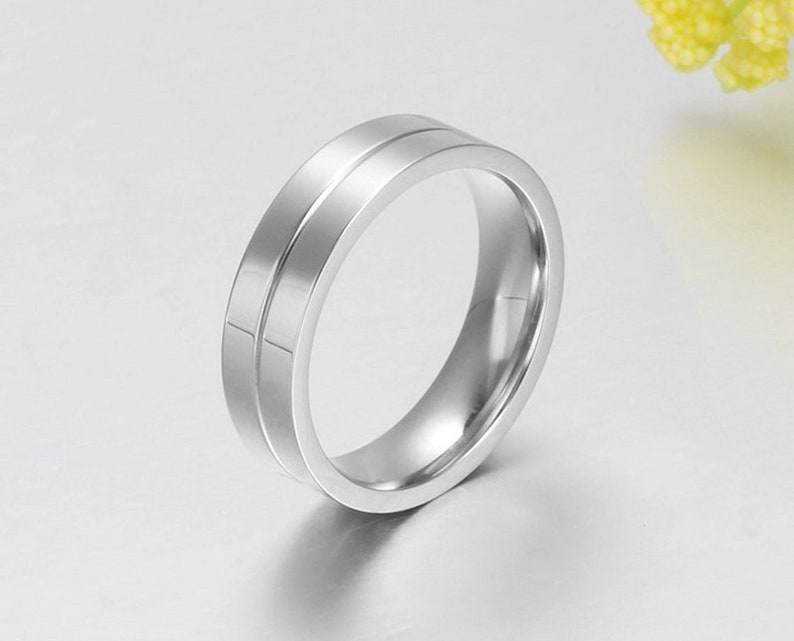 Juego de anillos de promesa a juego para parejas anillos grabados personalizados para él y ella anillos de pareja para él y para ella bandas de promesa a juego para pareja imagen 5