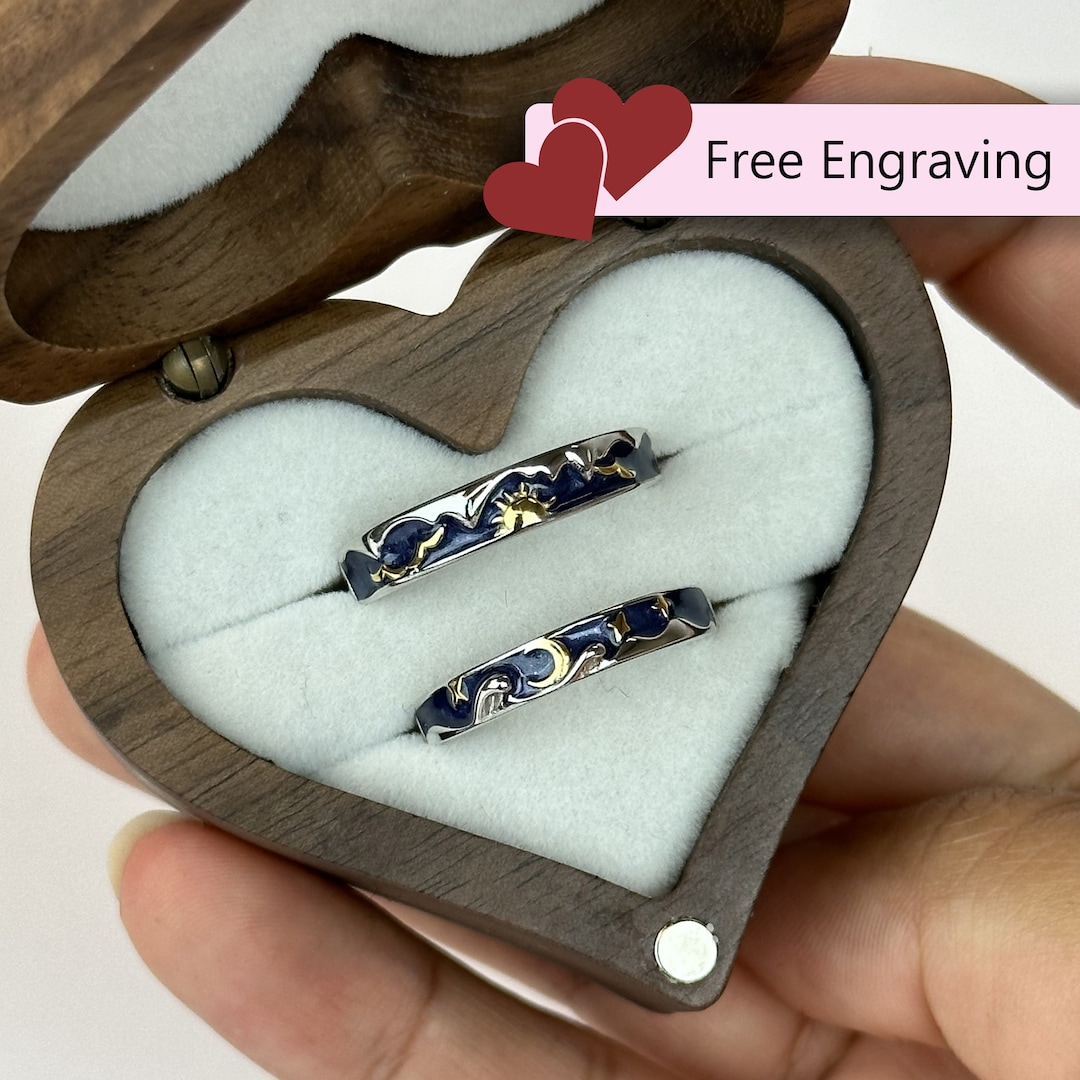 Meissa Sterling silver couple ring adjustable personalized