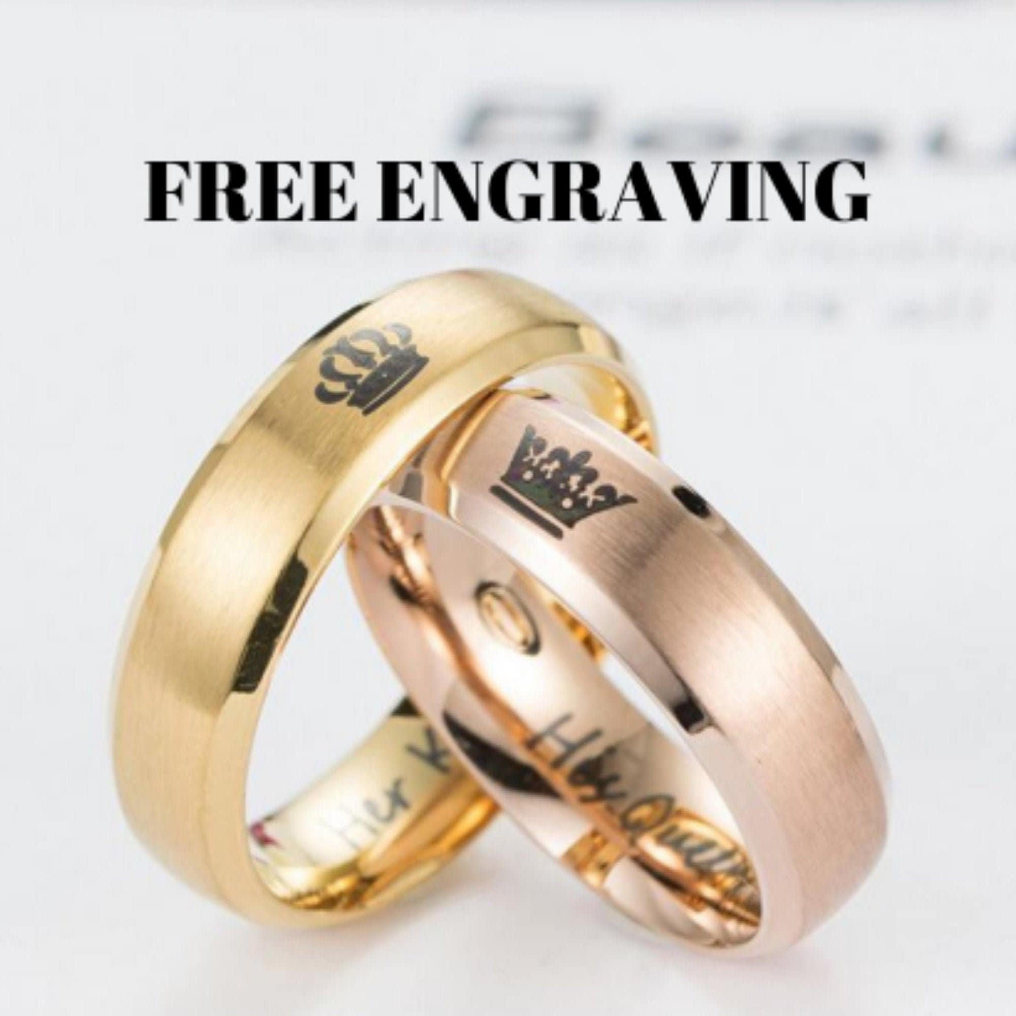 King and queen promise rings for couples deals