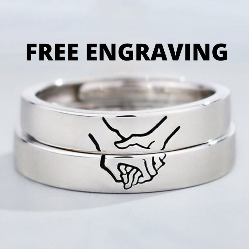 Couple Rings Promise Rings for couples pinky promise Etsy