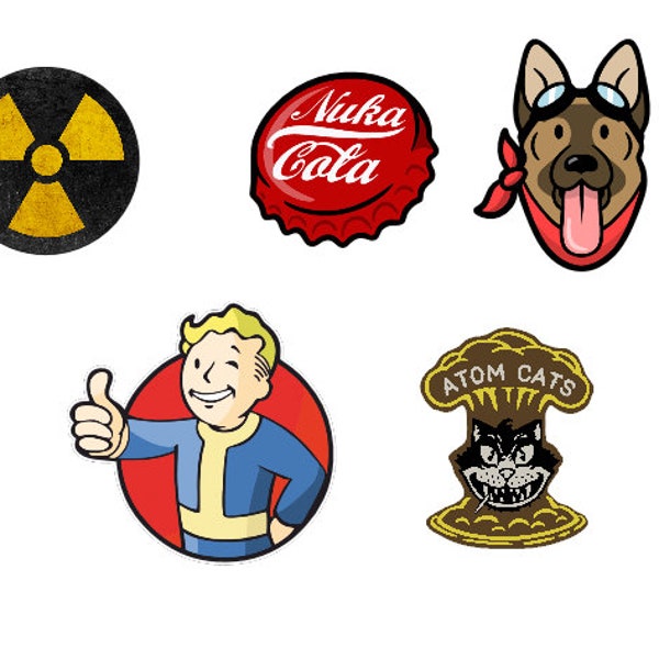 Fallout nuka cola dogmeat vaultboy stickers waterproof