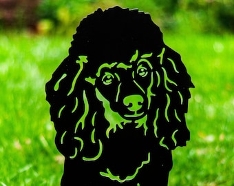 Poodle Garden Ornament Dog Owner Lover Personalised Gift Christmas Decoration Pet Birthday Present Statue Sculpture Home Decor Figure Metal