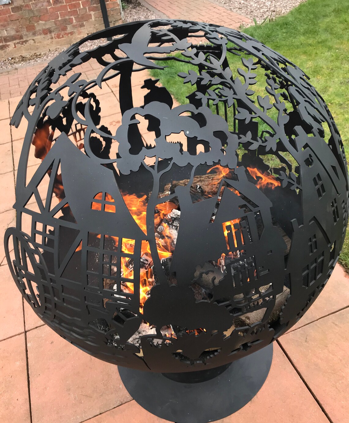 Fire pit UK British Countryside Ø0.9 m Metal Firepit Ball Pit Etsy