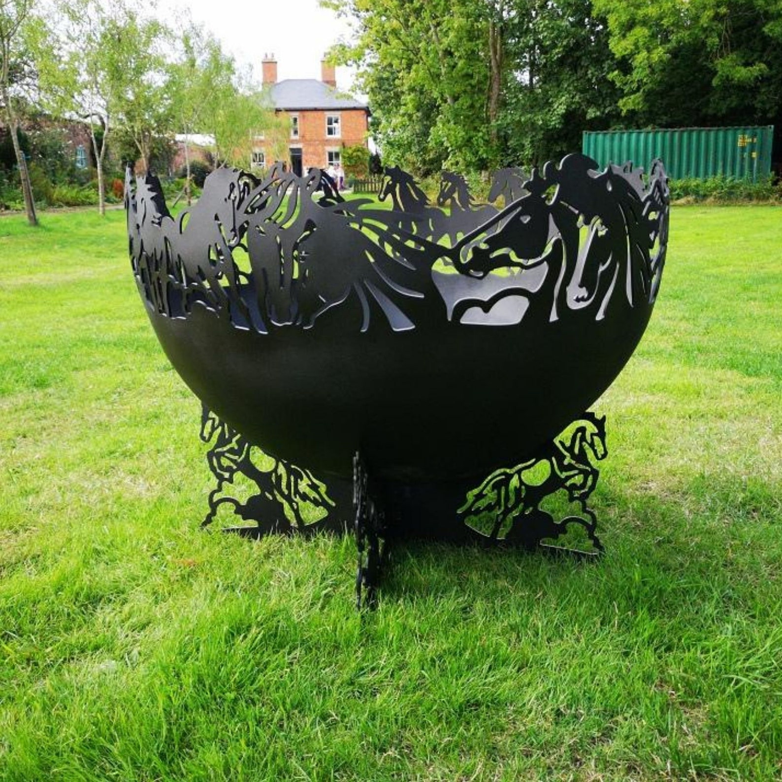 Fire Pit UK Horses Ø0.9 m Firepit Fire Bowl Patio Heater Etsy France