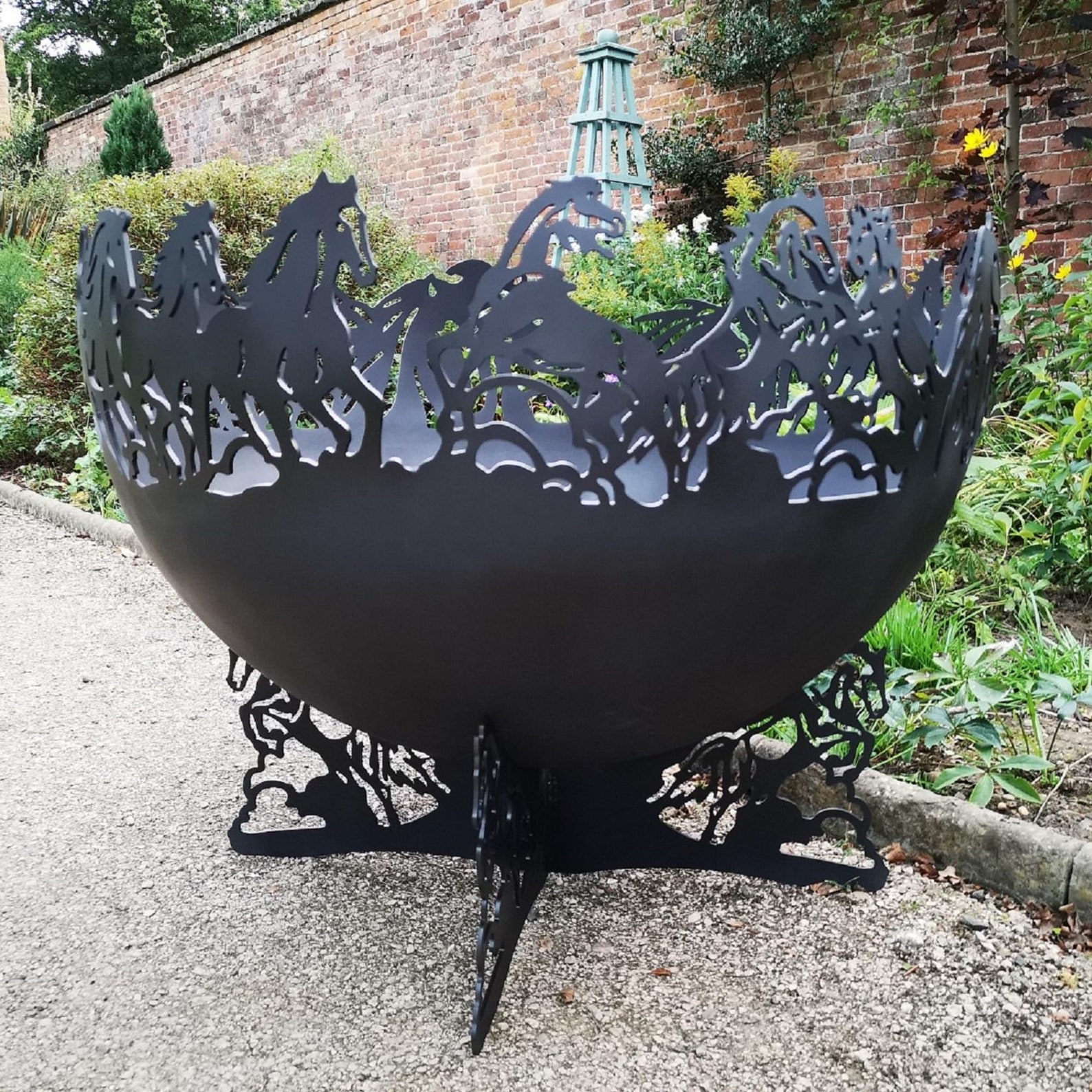 Fire Pit UK Horses Ø0.9 M Firepit Fire Bowl Patio Heater Etsy Denmark