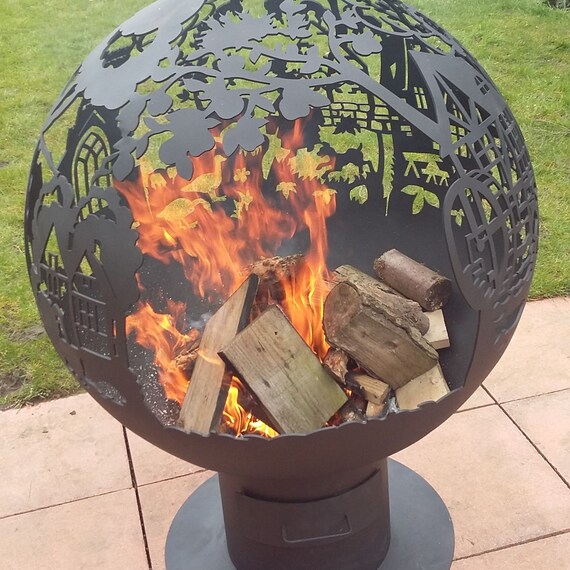 Fire Pit UK British Countryside Ø0.9 M Metal Firepit Ball Pit Etsy UK
