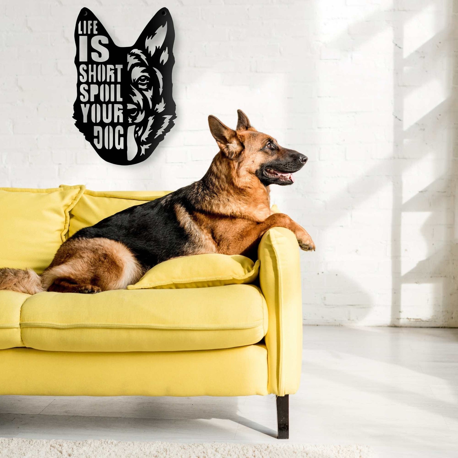 GERMAN SHEPHERD Wall Art Hanging Sign Present Dog Lover | Etsy