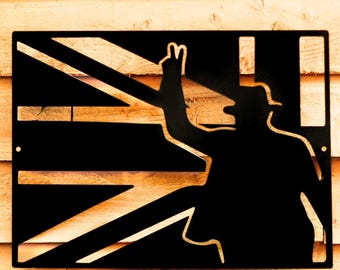 Union Jack Wall Art British Flag Metal Home Decoration Churchill Steel Sign Ornament UK Veteran Military Ideas Gifts Remembrance VE Day