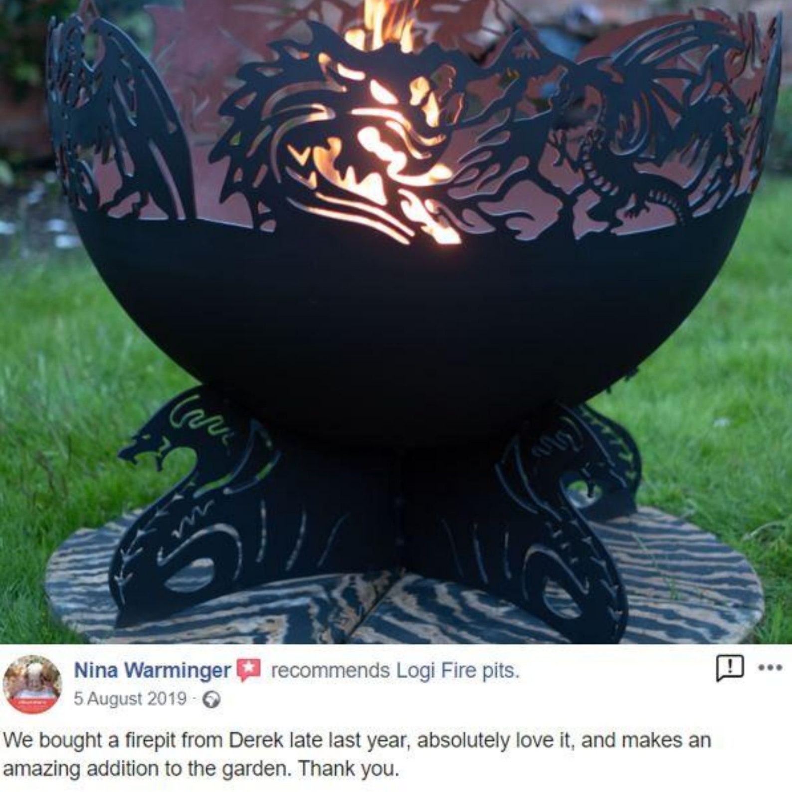 Fire Pit UK Dragons Ø0.9m Firepit Fire Bowl Patio Heater Etsy UK