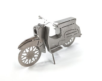 Ostblech-Origami: Falt Schwalbe aus Edelstahl - Simson Schwalbe KR51