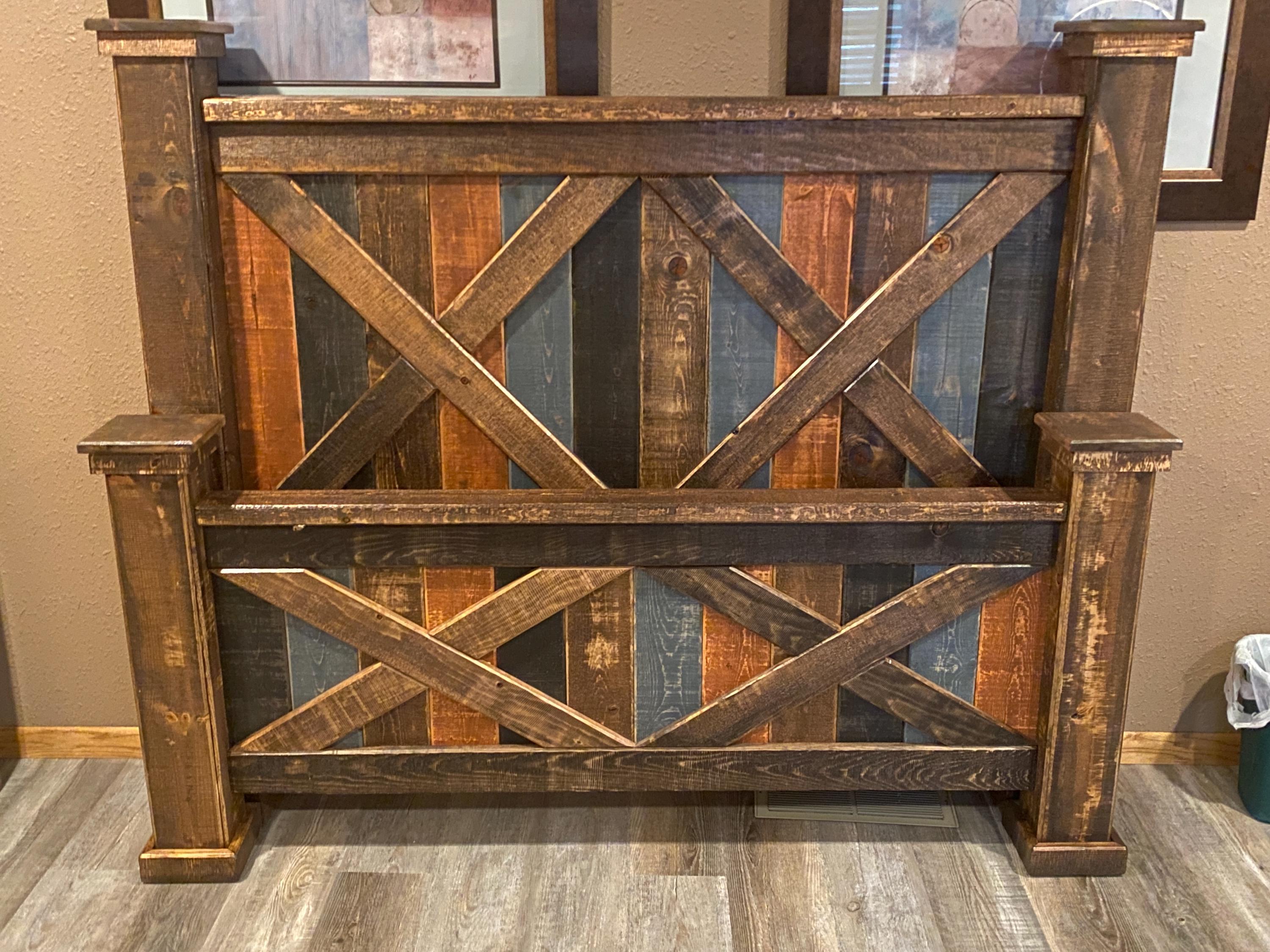 Rustic Solid Wood Bed Frame - Etsy